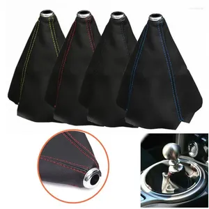 Interior Accessories 16mm Universal PU Leather Car Shift Collar Carbon Fiber Automatic Manual Lever Knob Boot Cover Leggings