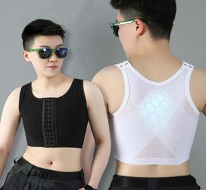 Tomboy Trans Kısa Göğüs Bağlayıcı Yeleği Düz Göğüs İnce Şekercisi FTM Lezbiyen Nefes Alabilir Buz İpek Örgü Çanlaklar Çanlaklar Plus Boyut Tank Tops9270718