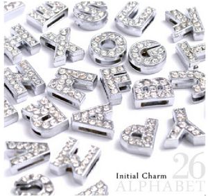 Instock Clearance 260PcsLot DIY Slide Letters With Rhinestone Charms For 10mm Pet Dog Collars 9927901