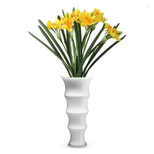 Dekorativa blommor falska påskliljer 2st narcissus faux vår 23.6 tum silkesblommor arrangemang för matbord