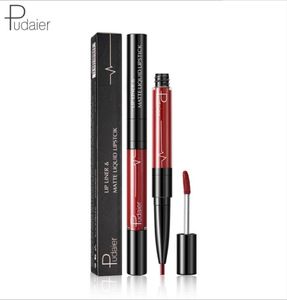 2 w 1 Makeup Lip Liner i wargowe glair Velvet Mat Mat Gloss Waterproof Cosmetics Lip Lip i LipGloss1289829