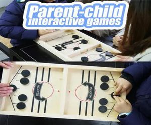 Fast Sling Puck Game Paced Wood Table Hockey Winner Games Interactive Chess Toys Desktop Funny Battle Board Game7829473