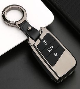 Zinc Alloy+sile Car Remote Case for Volkgen Vw Passat B8 Skoda Superb 3 A7 Key Fob Shell Cover Jacket Sleeve2203841