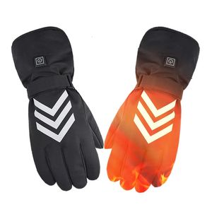 Winter Velour Heating Hand Warmer Heater Outdoor Sports Hunting Hiking Skiing Ski Heated Gloves Rechargeable Lithium Battery 240124