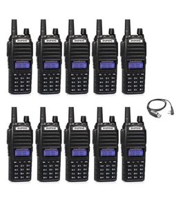 Walkie talkie 10pcs baofeng 8w uv82 plus vhfuhf banda dupla portátil cb ham estação amador scanner rádio intercome8216699