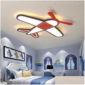 Plafoniere Cartoon Aereo Led Lampada moderna per bambini Per Camera da letto Sala da pranzo Apparecchio di illuminazione per interni domestici Decorazione Consegna di goccia Dhlm6