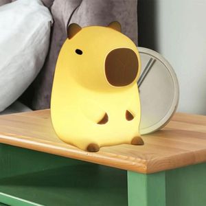 Night Lights Cartoon Capybara Light Adjustable Brightness For Bedroom Nursery Decor