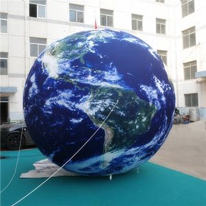 광고 이벤트 장식을위한 llluminated 팽창 식 행성 풍선 풍선 예술 지구