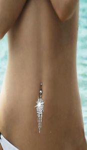 Fashion Sexy Titanium Steel Navel Piercing Body Jewelry Belly Claw Chain Tassel Nail Acrylic For Women8094090