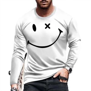 2023 Mans girocollo manica lunga Tees Moda e casual uomo stampato T Shirt di grandi dimensioni abbigliamento uomo XS5XL 240130