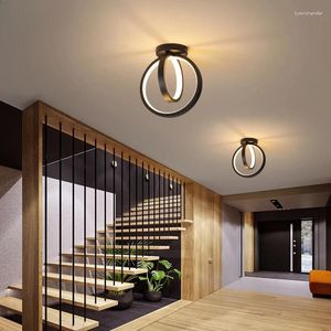Żyrandole Dykrowalne okrągłe LED Modern Lights Living Study Pokój sypialnia korytarz korytarza oświetlenia wewnętrzne lampy AC90-260V