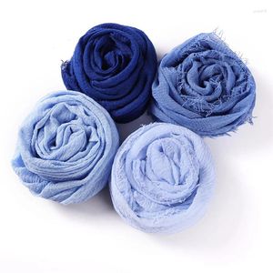 Schals Frauen Baumwollwäsche Schal für Mädchen Studenten Herbst Winter Solid Color Retro Soft Foulard Viskose weibliche Wickelschals