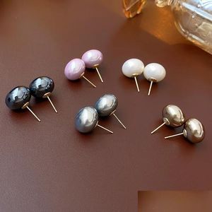 Stud Earrings Kaitin Highlighted Pearl For Women Retro French Versatile Premium Earring Elegant Style Light Luxury Jewelry Drop Delive Otfqe