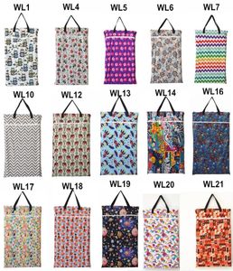 Sigzagor Large Hanging WetDry Pail Bag for Cloth DiaperInsertsNappyLaundry With Two Zippered Waterproof Reusable19 Choice1016389