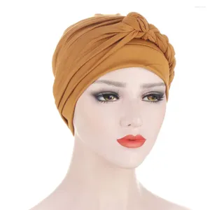Ethnic Clothing Women Muslim Hijab Chemo Cap Braids Bonnet Cancer Hair Loss Hats Islam Arabic Beanies Turbante Headwrap Scarf Femme