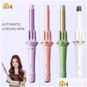 Curling Irons Minhuang 28/32mm Matic Hair Curler Large Wave Iron Tongs Temperaturjusterbar anjon snabb uppvärmningsstyling curlers dro dhxa9