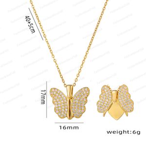 2024 neue Stil Offene Schmetterling Anhänger Halskette für Frauen Kette Herz Flügel Halskette Halskette