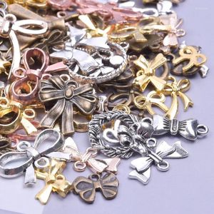 Charms 30/50 Stück zufällige Mischung Geschenke Schleife Antik Bronze Ornament Ohrring Anhänger Diy Bulk für Schmuckherstellung Handwerk