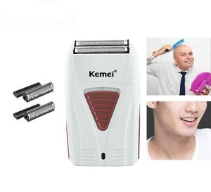 Kemei 3382 Парикмахерская электробритва для мужчин Беспроводная USB аккумуляторная бритва для бороды с возвратно-поступательным движением с сеткой и фольгой для бритья2332132