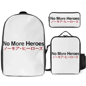 Рюкзак No More Heroes Classic для продажи, безопасный плотный рюкзак 3 в 1, набор 17 дюймов, сумка для обеда, ручка для пикника