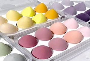 8PCS Makeup Sponge Puff Set MultiColor Foundation Powder Blush Beauty Sponges Puff Cosmetic Tools With Plastic Storage Box4471680