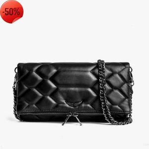 Torby wieczorowe moda oryginalna skóra luksusowy projektant Zadig Voltaire Torby na ramię TOTES Pochette Rock Swing Your Wings Bag Womens Mens Gym Body Body Cl