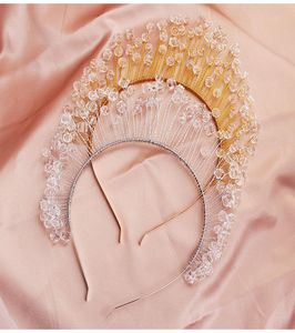 Moda El Yapımı Avusturya Kristal Düğün Tiaras ve Taçlar Saç Takıları Gelin Gelinleri İçin Gelin Başlıkları JCI1227014223