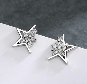 Trendige koreanische Ohrringe für Freundin, Student, Party, Geburtstag, Schmuck, Geschenke, 925er Silber, CZ, Zirkon, Stern, kleiner Ohrstecker, Bijoux8418462