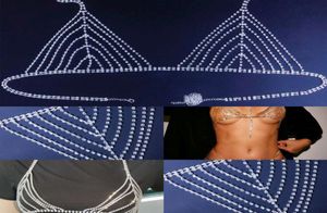 Lady Ins Sexy Same Saug Sail Erdaggerated Rhintone Bikini Body Chain Bodychain4046790