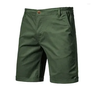 Men's Shorts Summer Solid Color Casual Straight Knee Length Pants