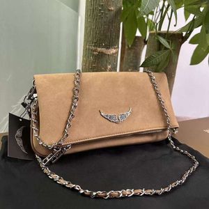 Designer Woman Bag for Women Zadig Voltaire Shoulder Bag Vintage Rivet Handväska Purse Original Box Rock Swing äkta läder Cross Body Chain High G