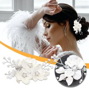 Hair Clips Bridal Crystal Pearl Flower Clip Floral Style Barrette Bride Jewelry Bridesmaid Wedding Accessories