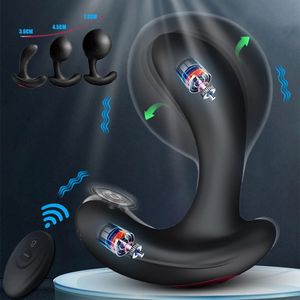 Anal Vibrator Uppblåsbar rumpa Plug Remote Prostate Massager Automatisk inflation som vibrerar manlig kvinnlig stimulator 240202