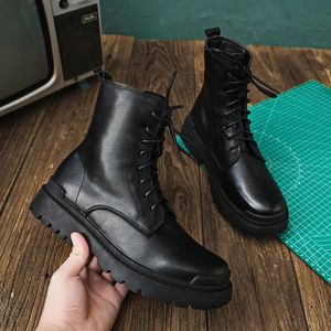 Klassiska unisex s stövlar vattentät päls svart hög topp slät pu läder man män motokyle stövlar shoeshh5 240126