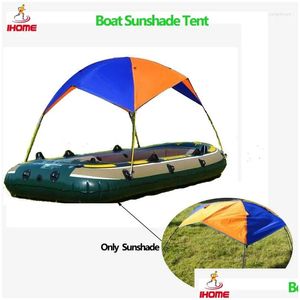 Atv Parts All Terrain Wheels 2-4 Persons Boat Sunshade Inflatable Folding Canopy Awning Tent For Intex Rubber Dinghy Drop Delivery Aut Otn5M