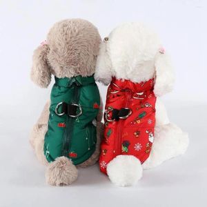 Hundkläder Bekväma kläder Easy Zipper Design Pet Cotton Coat Mjuk tyg Vattentät julkläder för hundar utomhus