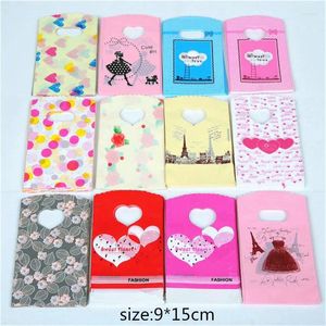 Gift Wrap 30pcs 9x15cm Plastic Bags Jewelry Packaging Wedding Candy Pouches Birthday Kids