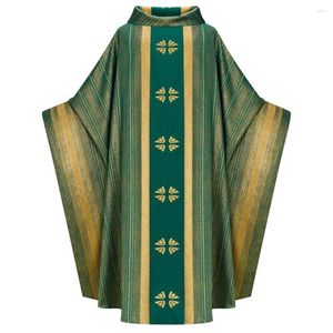 Casual Dresses Long Cassocks For Clergy Men Priest Costume Pullover Prayer Robe Vestments Printed Chasuble And Stole Christian