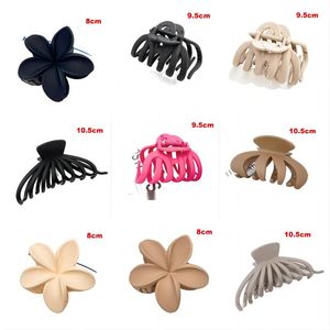 Hair Pins 9.5Cm Frosted Clips Shark Claw Clip Ponytail Accessories Shaped Design Five Circle Fashion Clamps Hairpin Jewelry Drop Deli Otviq