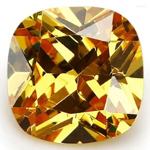 Lösa ädelstenar ouppvärmda 7,10 cts naturlig ädelsten gul safir 10x10mm fyrkantig ädelsten Sri-Lanka VVS