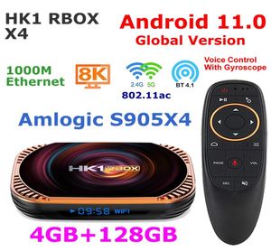 Android TV BOX Android11 Amlogic S905X4 Quad Core 4G 128G HK1 RBOX X4 Smart TVBOX 5G Dual WIFI 1000M LAN 8K Video Media Player5710209