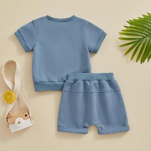 衣料品セット幼児の男の子の女の子の夏の服ママは私の半袖のTシャツ弾性ウエストショーツ2PCS服セットです