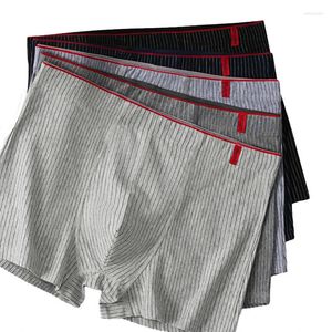 Underpants Men's Panties Men Underwear Boxershorts Striped Mens Boxers Briefs Lingerie Summer Thin Breathable Sexy Shorts