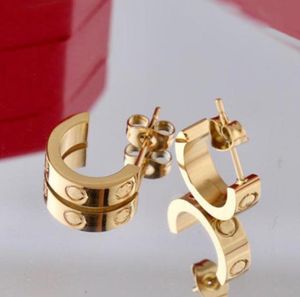 Titanium Steel Stud Cshaped Diamond Earrings Ear Hook Accessories Wedding Gift Engagement Jewelry7804548