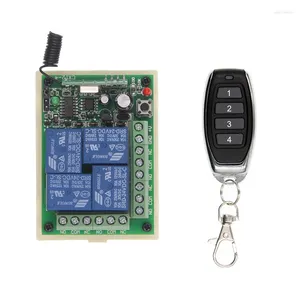 Smart Home Control RF Wireless Remote Lamp Switch DC12V 24V 4CH Receiving Transmitter Used For Motor Computer Access Door Opening Power Off