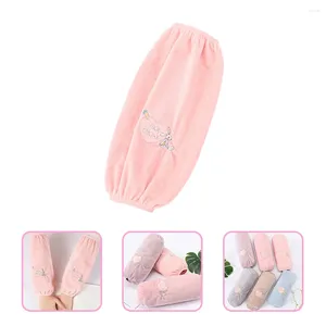 Knee Pads 2 Pairs Sleeves Winter Long Arm Work Oversleeve Plush Cashmere Kitchen Protective