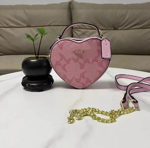 Pink Heart Girly Designer Small Square Shoulder Bag Fashion Love Women Tote Purse Handbags Female Chain Top Handle Messenger Bags Gift s7e1#