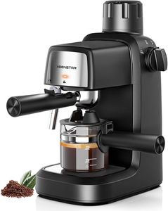 3,5 Bar Espresso-Cappuccino-Maschine, 800 W mit Milchaufschäumer – tragbare Kaffeemaschine für 4 Tassen für Latte, Cappuccino, Geschenk