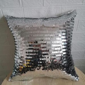 Pillow Wedding Decoration Silver Sequins Super Shiny Square Case Bar Covers To Show Off The Couch S Cover