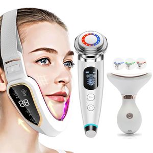 V Maszyna na twarz EMS masażer twarzy LED Zmuszanie skóry Zmniejsz podwójną szyję podbródka Podnoszenie szczupłej zmarszczki Demontaż 240201